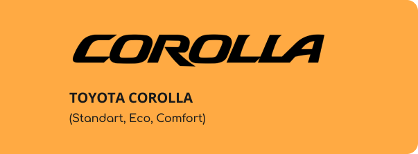 Rental car catalog: